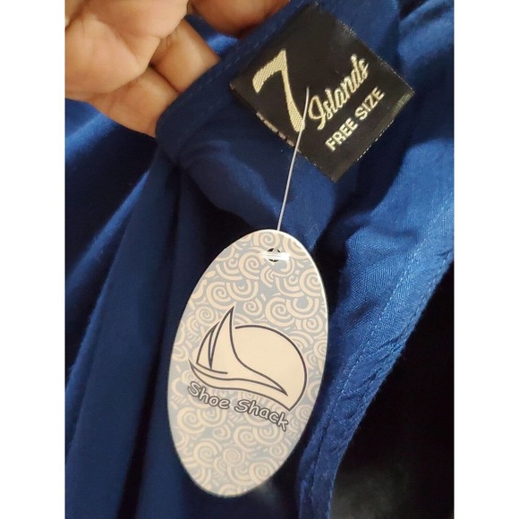 7 Islands American Flag Multicolor Rayon Round Neck Knee Length Dress 2X - Picture 7 of 10